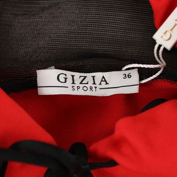 Gizia Sport M2C017 Hooded Athletic Blouse With Mesh Shoulders In Red - Women's 4 - Picture 10 of 15